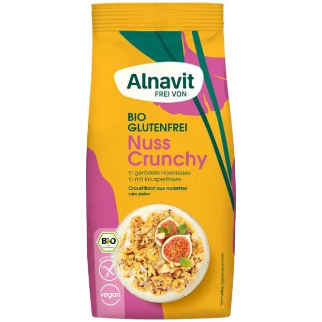 Musli crocant cu alune de padure fara gluten bio 300g Alnavit Musli crocant cu alune de padure fara gluten bio 300g Alnavit